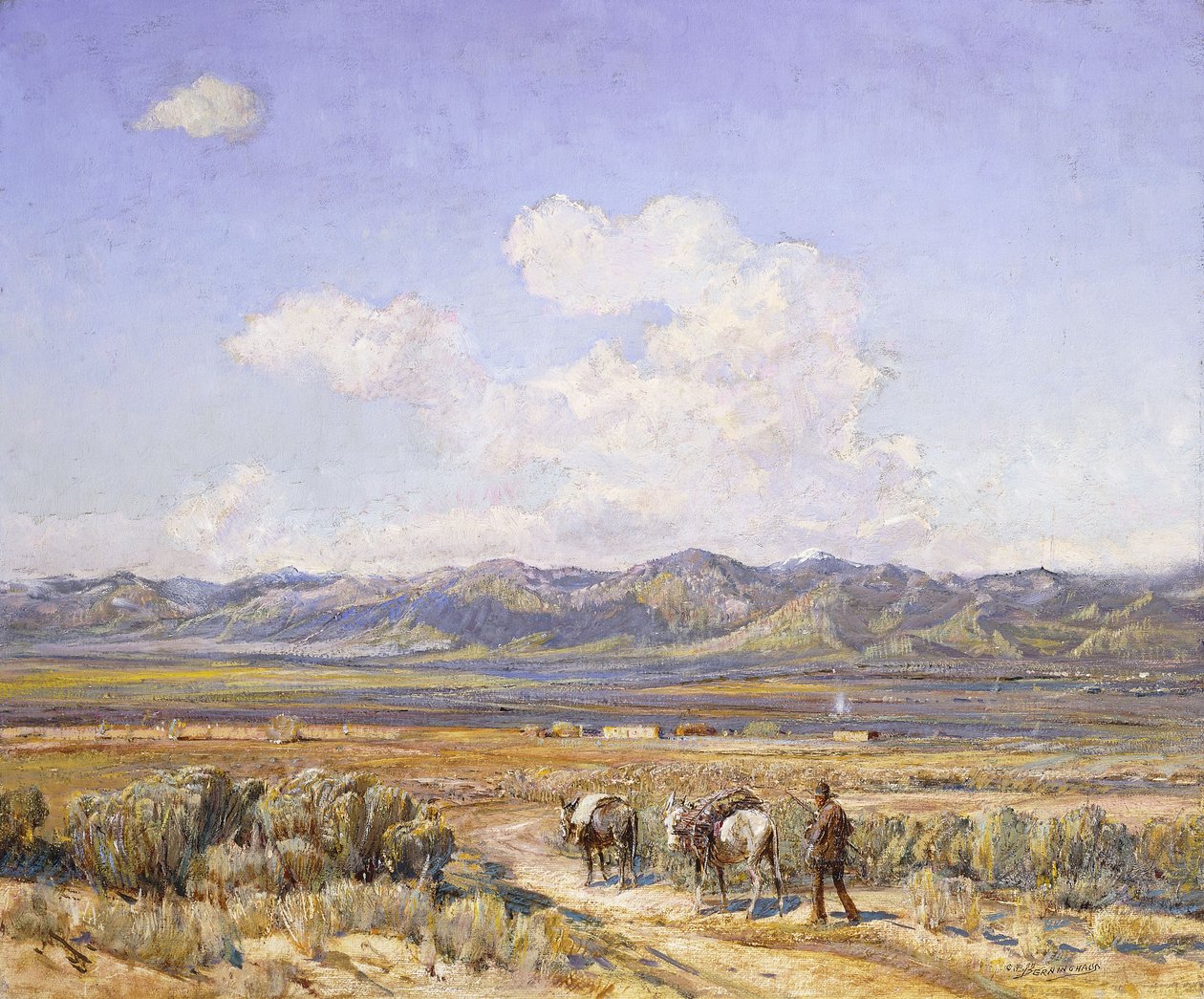 Five Miles til Taos af Oscar Edward Berninghaus