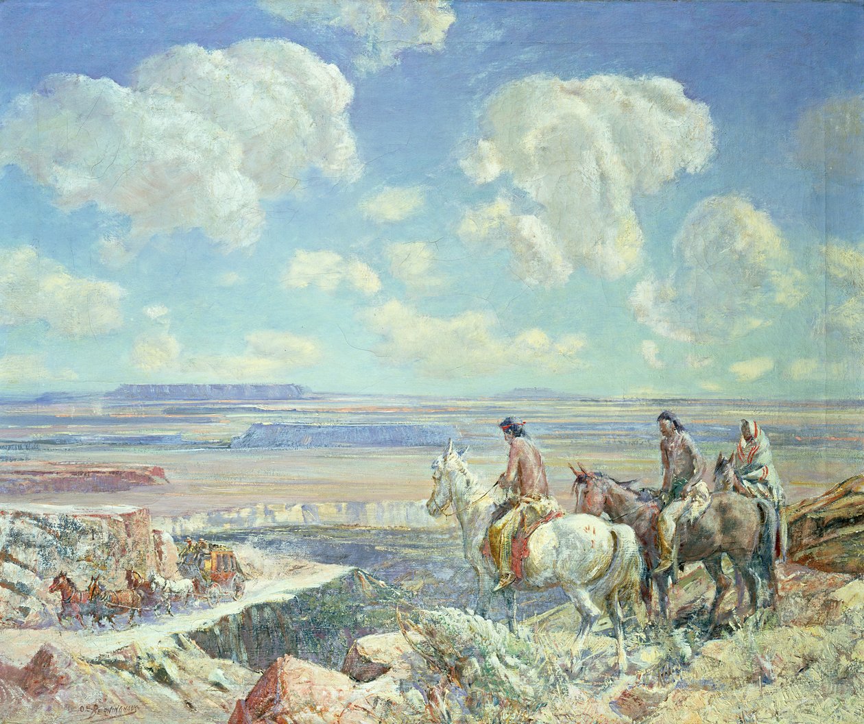 Indian Watch (olie på lærred) af Oscar Edward Berninghaus