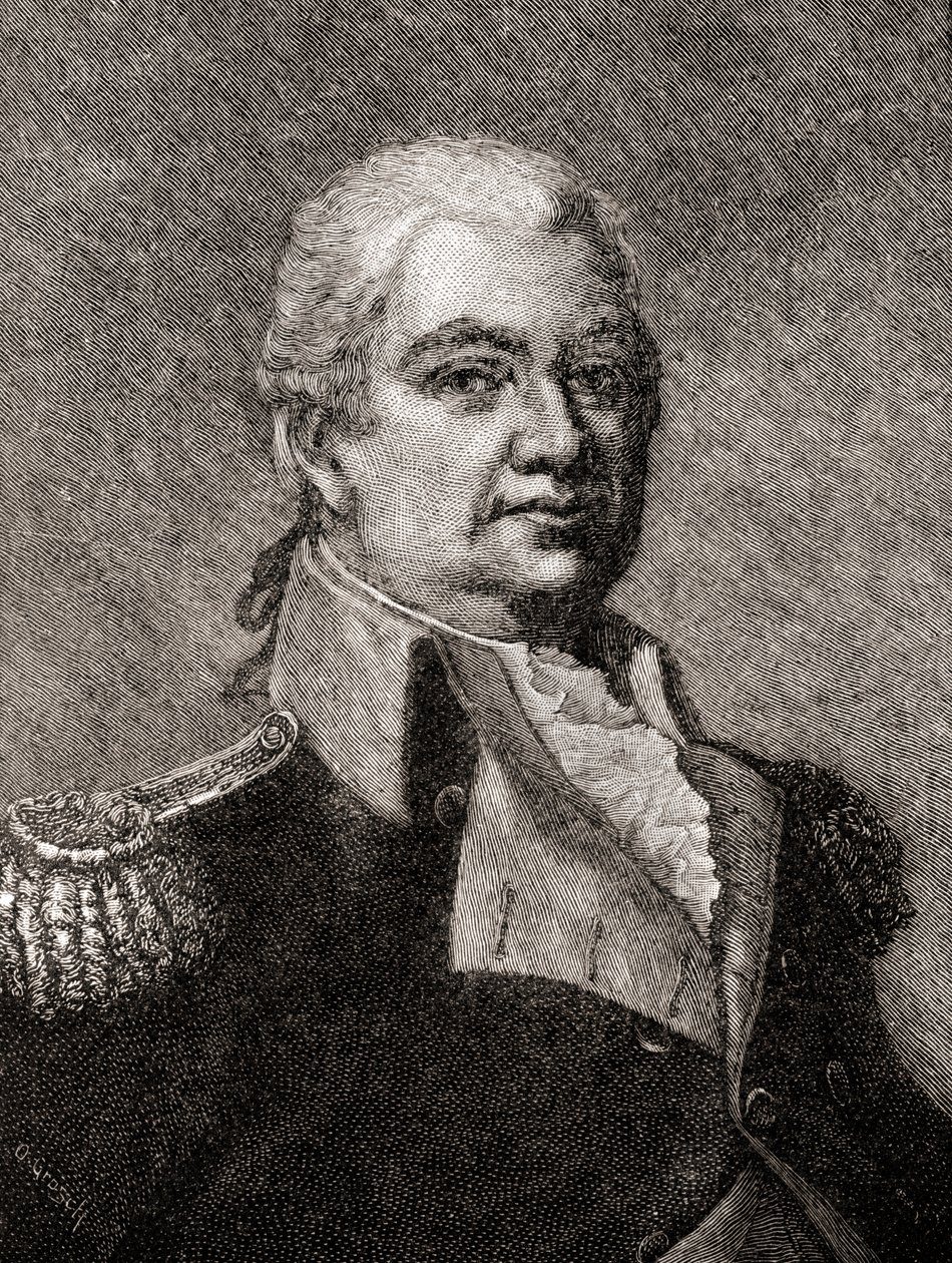 Henry Knox, fra The History of Our Country, udgivet i 1905 (træsnit) af Oscar Edward Grosch