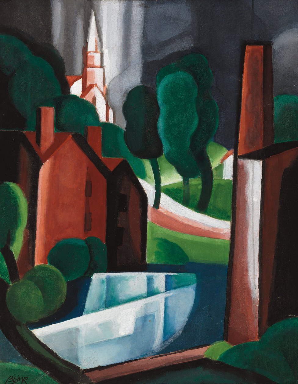 New Hampshire Town af Oscar Florianus Bluemner