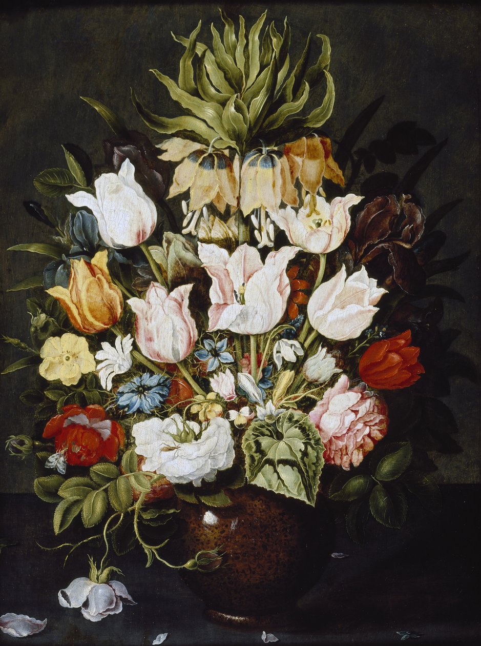 En vase med blomster, ca. 1616 af Osias the Elder Beert