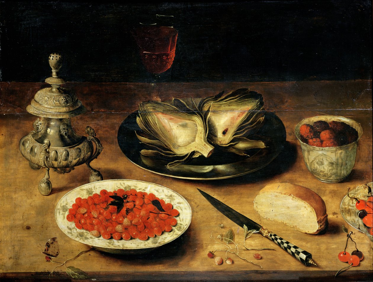 Stilleben med en artiskok af Osias the Elder Beert
