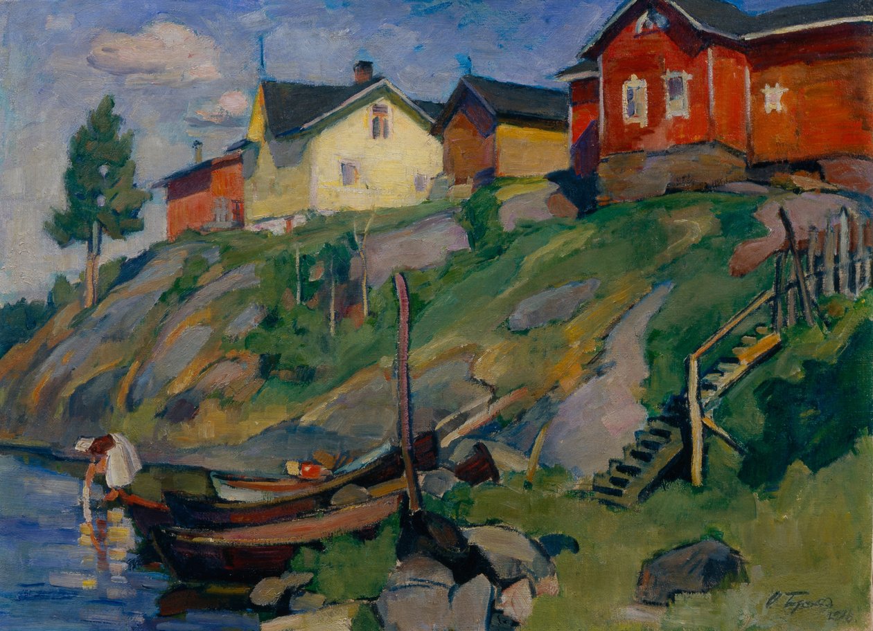 En landsby på landet i Finland, 1915 af Osip Emmanuilovich Braz