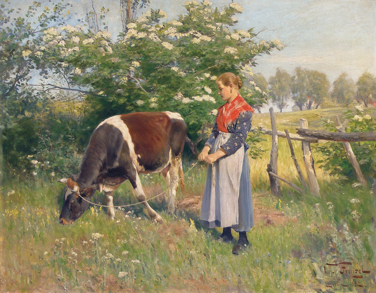 Mælkepigen, 1892 af Oskar Frenzel