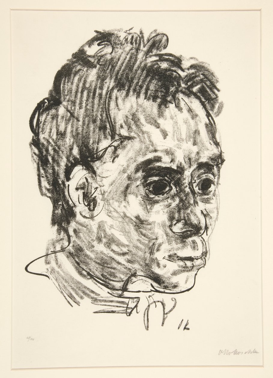 Portræt af Walter Hasenclever af Oskar Kokoschka