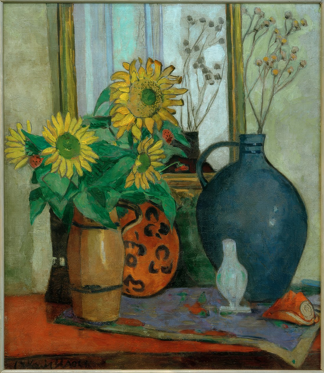 Solsikker med Matisse skål af Oskar Moll