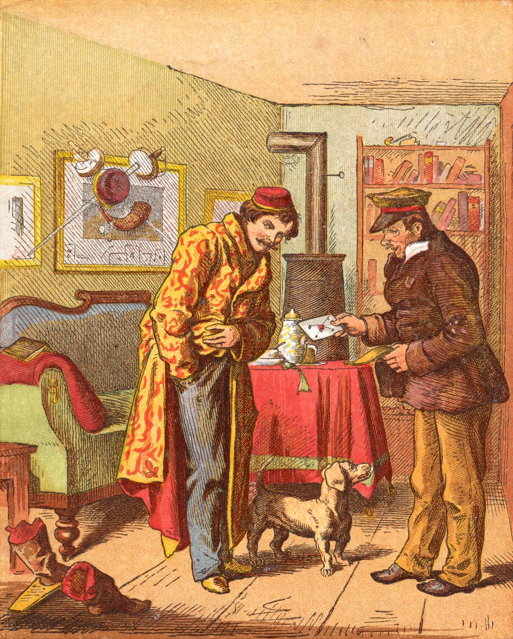 Betaler for brevomdeling, c1870 af Oskar Pletsch