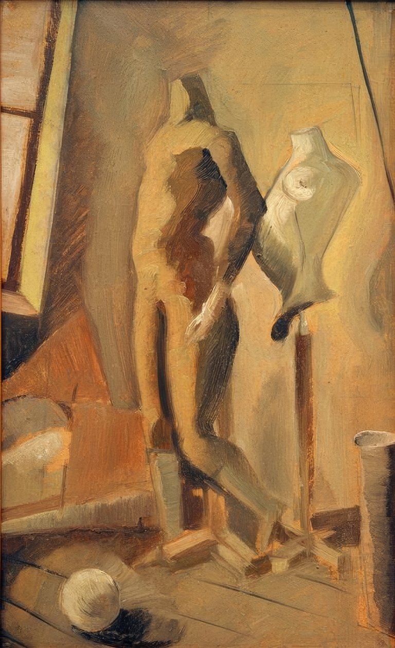 Atelierszene af Oskar Schlemmer