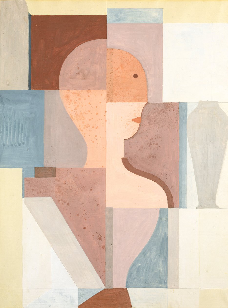Delt torso ser til højre af Oskar Schlemmer