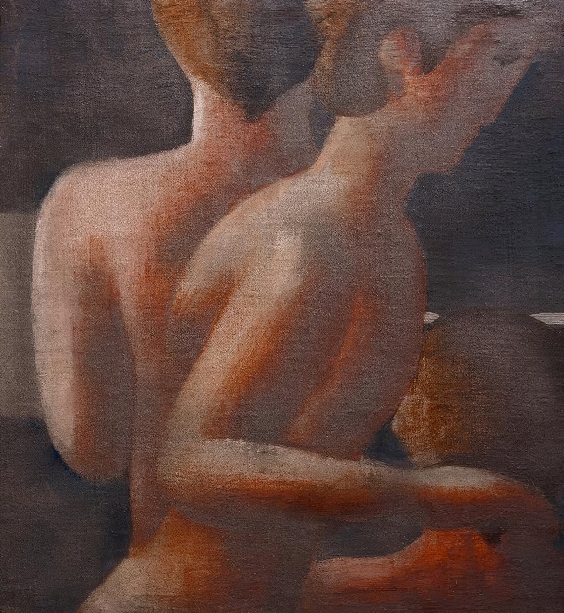 Tre nøgenbilleder, sølvfrise III af Oskar Schlemmer