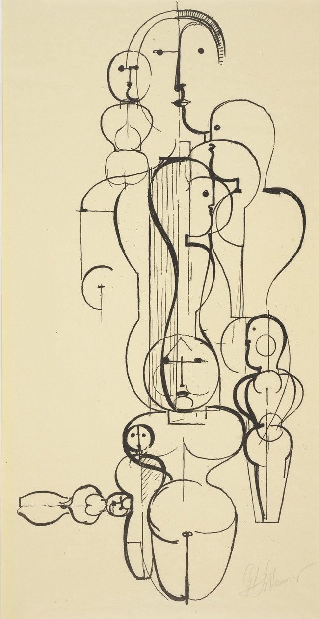 Figurplan K 1 af Oskar Schlemmer