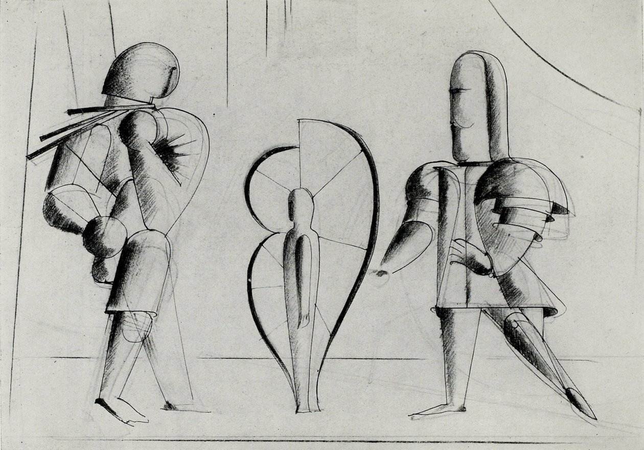 Fra Scenen i Bauhaus Scenen i Bauhaus, 1925. af Oskar Schlemmer