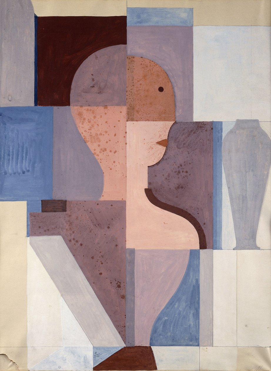 Del halvfigur til højre af Oskar Schlemmer