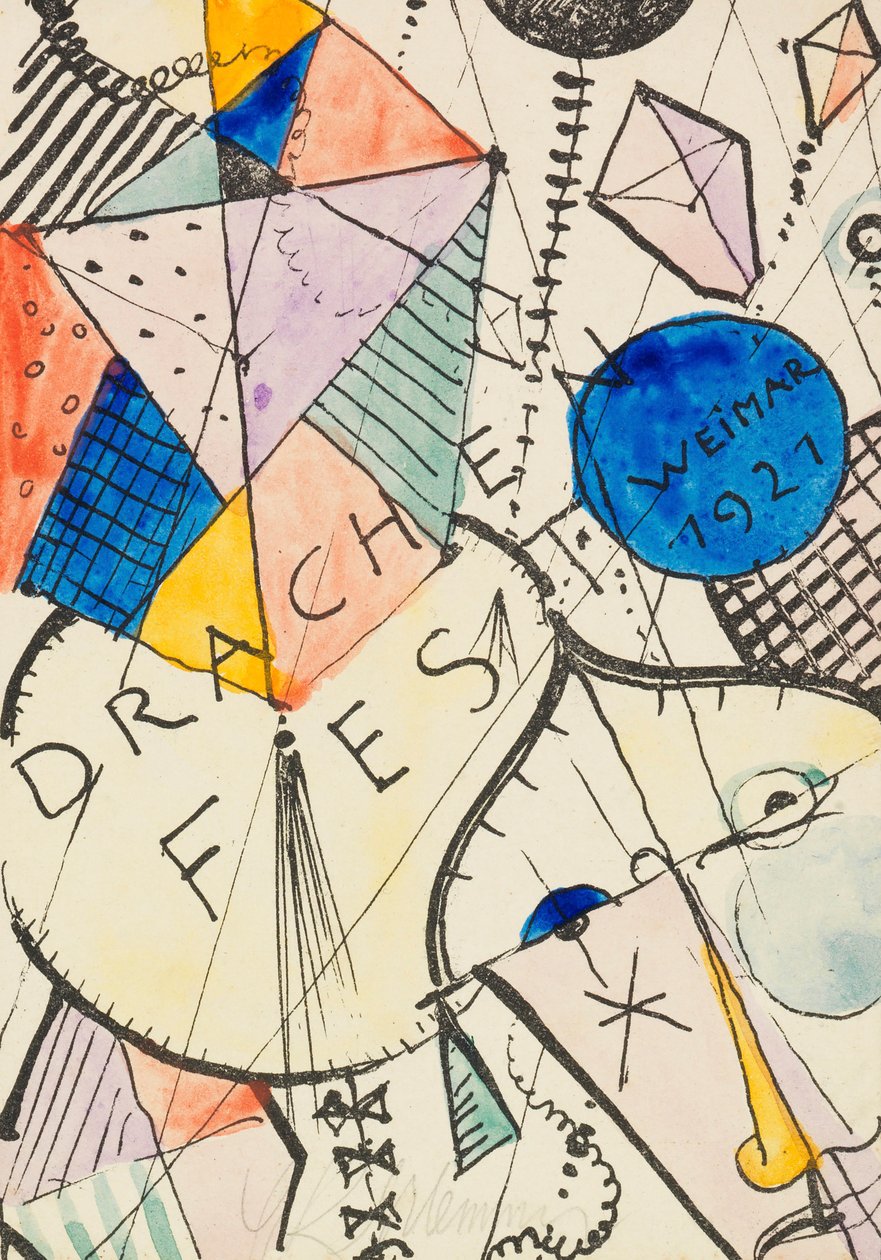 Dragefestivalen, Weimar, 1921. af Oskar Schlemmer
