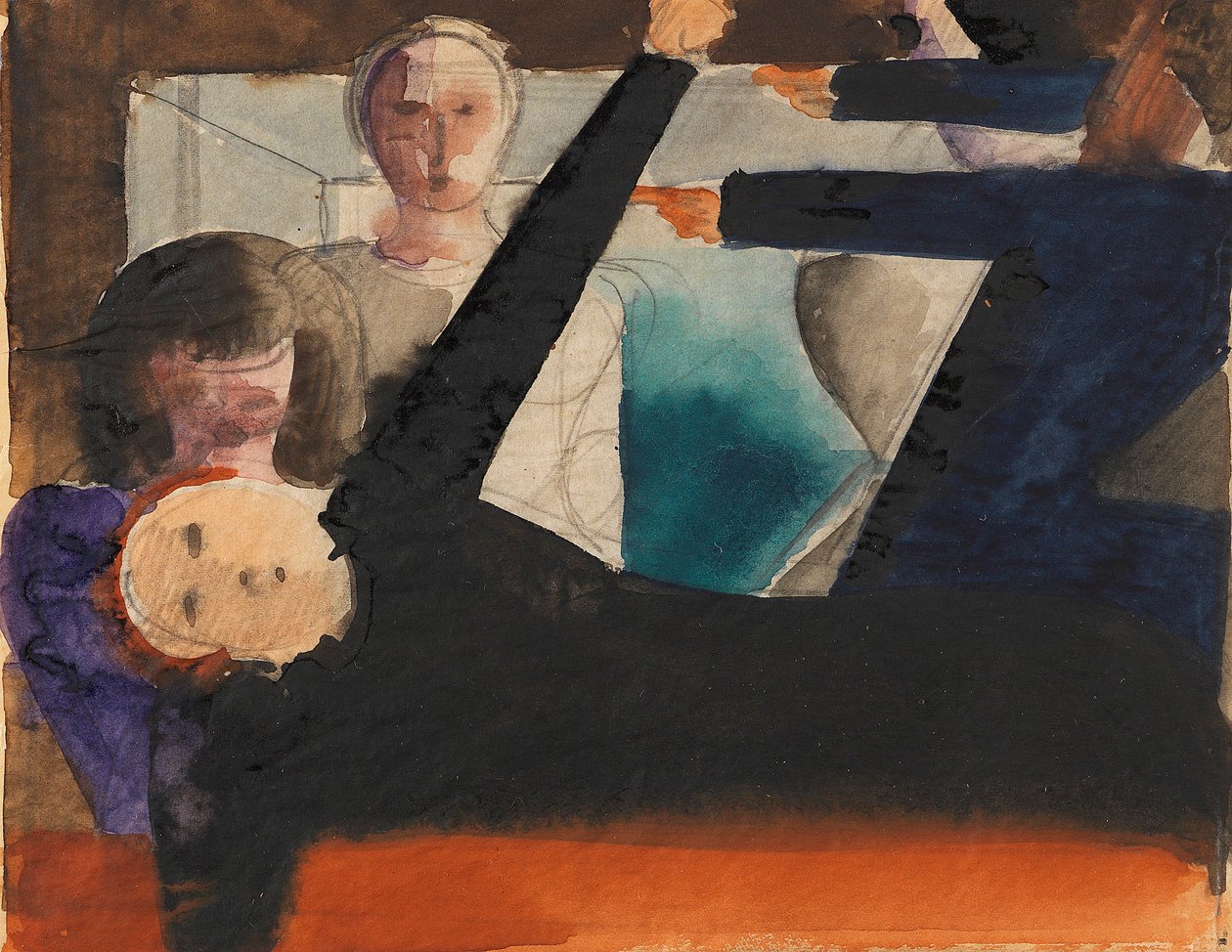 Dialoganklage, ca 1924-1925. af Oskar Schlemmer