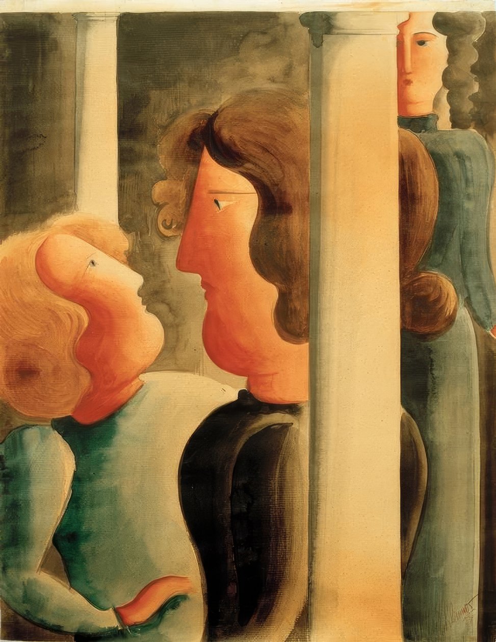 Mellem søjler af Oskar Schlemmer