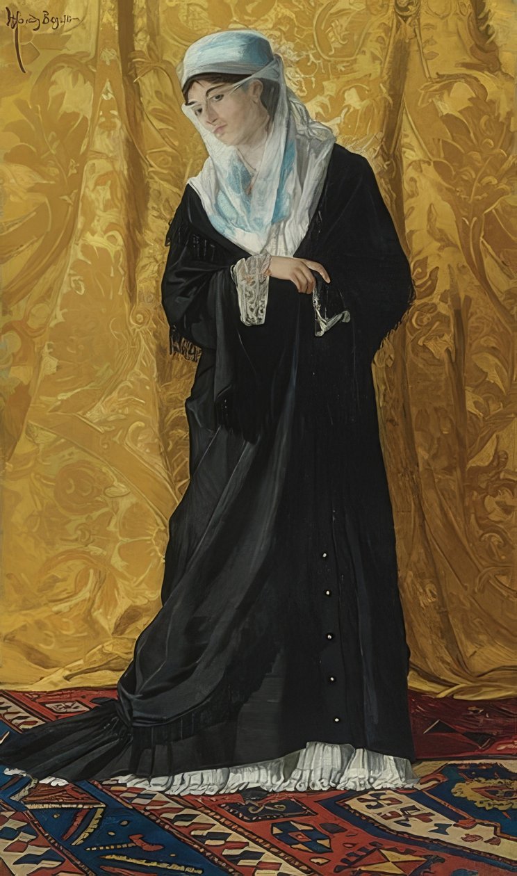 En dame fra Konstantinopel. 1881 af Osman Hamdi Bey