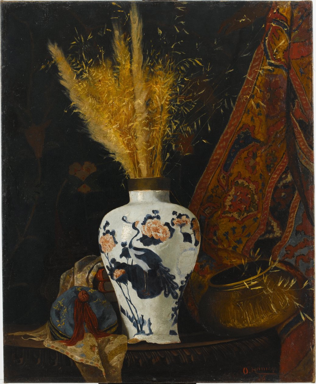 Blomster i en hvid vase af Osman Hamdi Bey