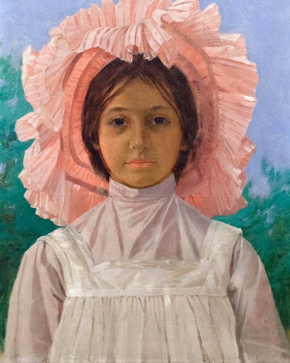 Pige med lyserød kasket af Osman Hamdi Bey