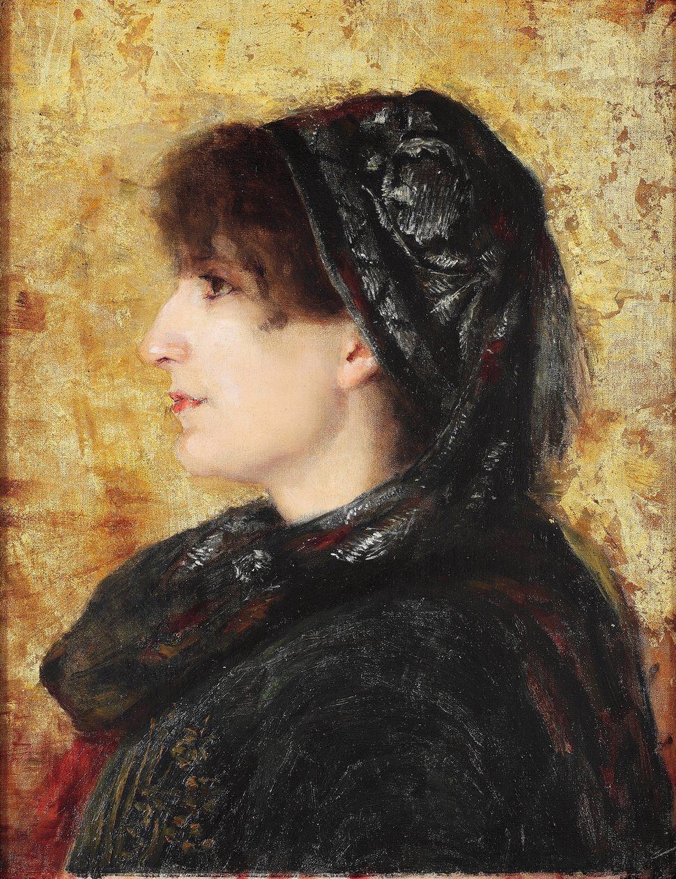 Portræt af Naile Hanım, Portræt af Naile Hanım af Osman Hamdi Bey