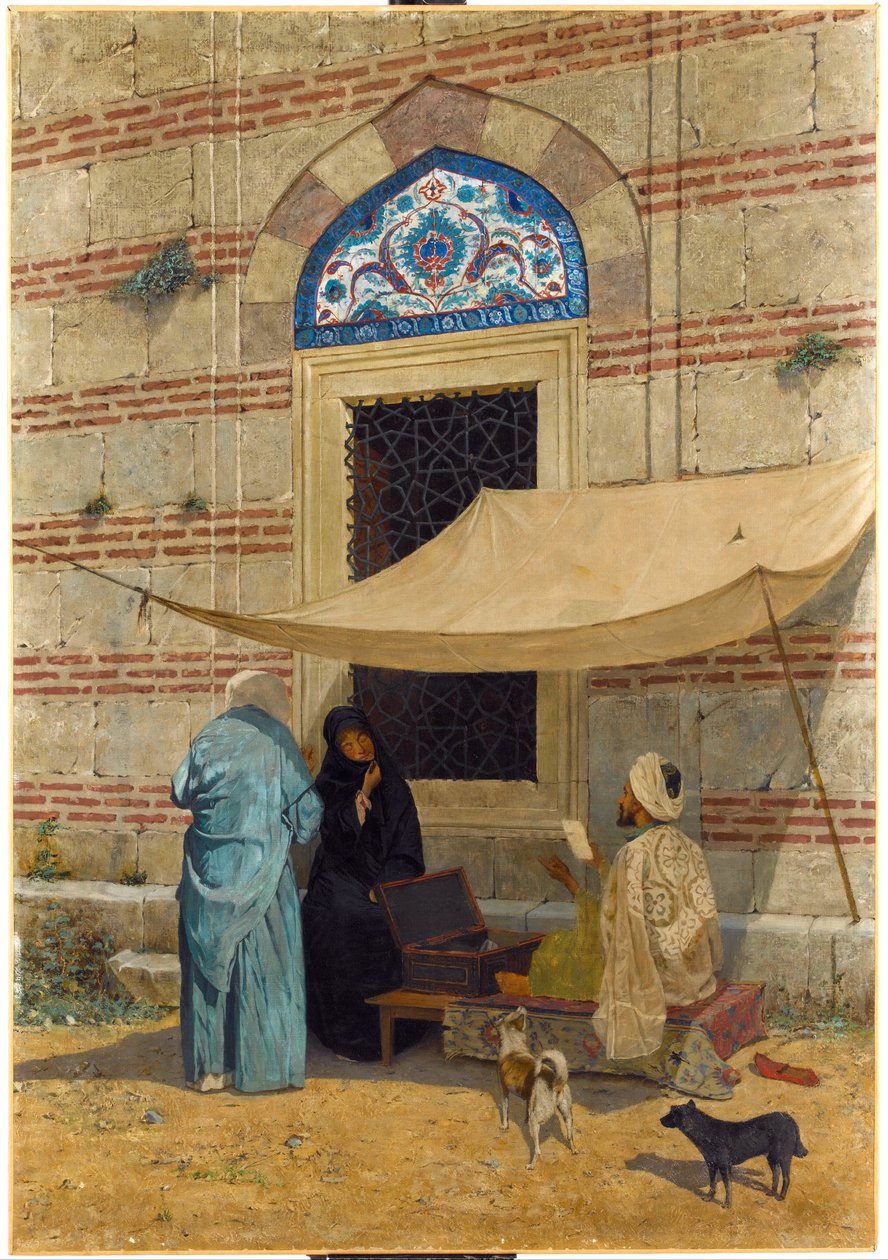 Offentlig skribent - Maleri af Osman Hamdi Bey (1842-1910) - 1910 - Olie på lærred - 110x77 - Sakip Sabanci Museum, Istanbul af Osman Hamdi Bey
