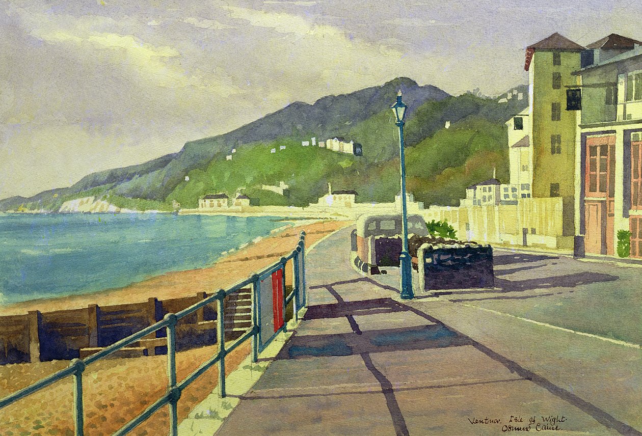 Ventnor, Isle of Wight (wc på papir) af Osmund Caine