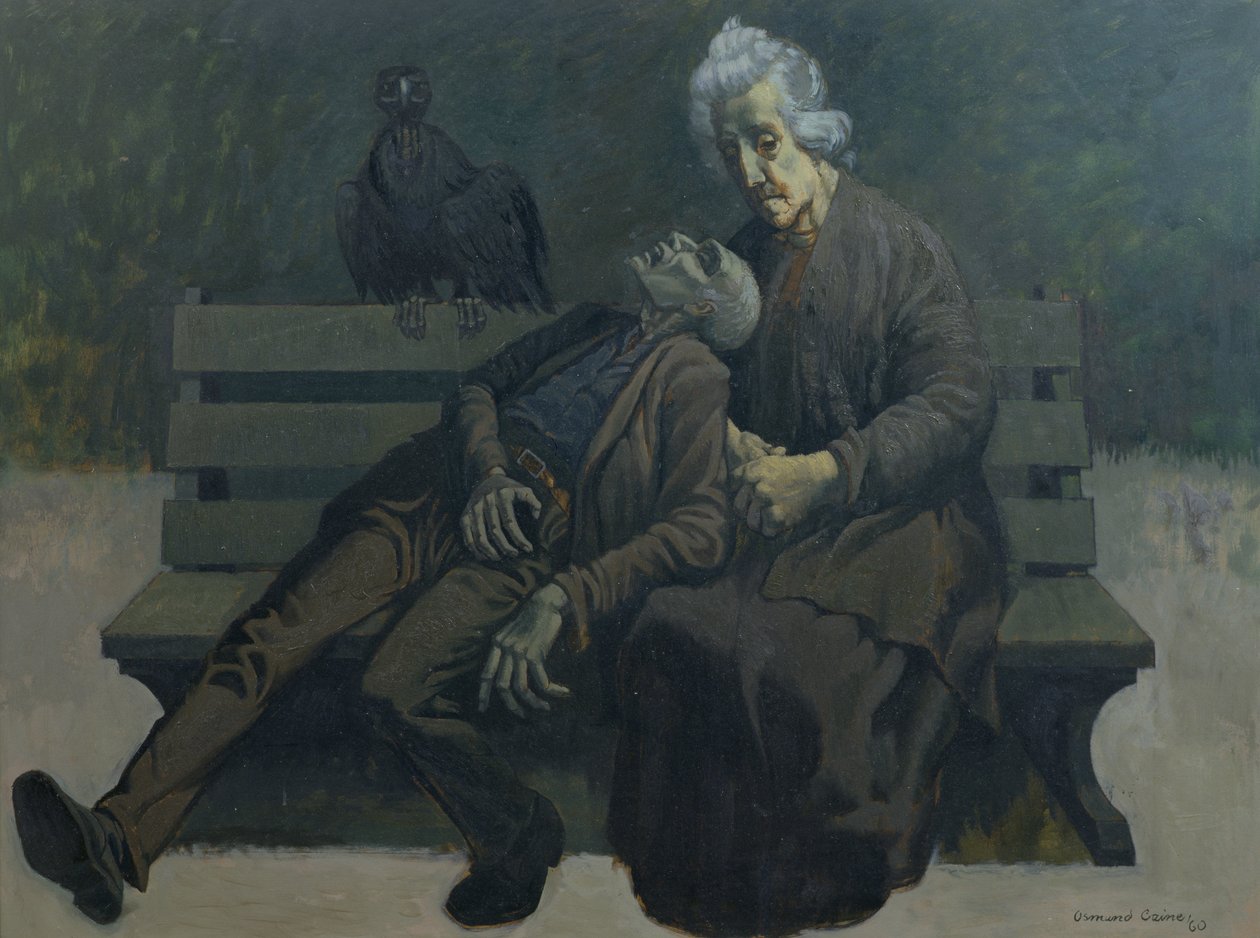 En bænk i Paris, 1960 af Osmund Caine