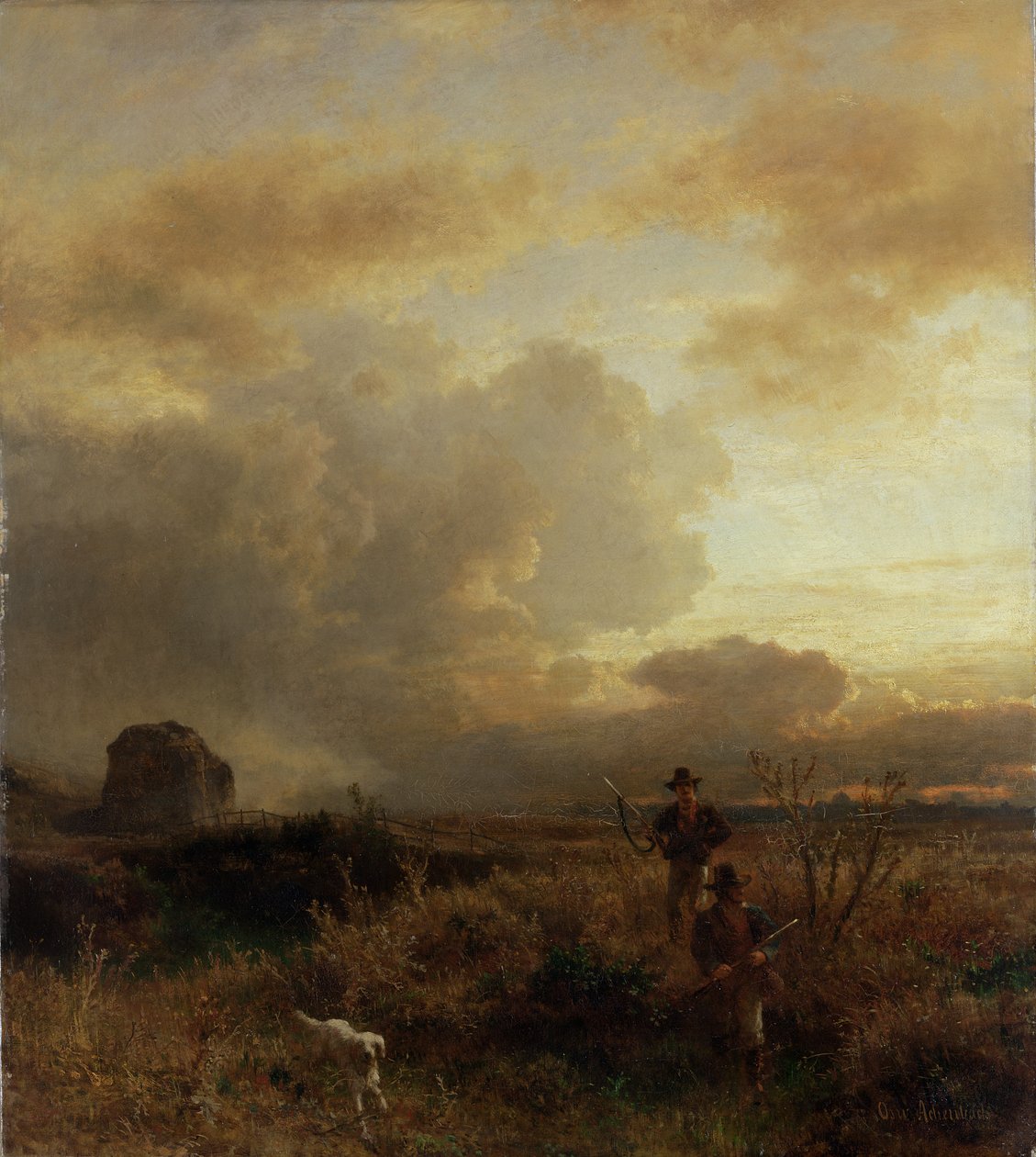 Opklarende tordenvejr i landskabet, 1857 af Oswald Achenbach