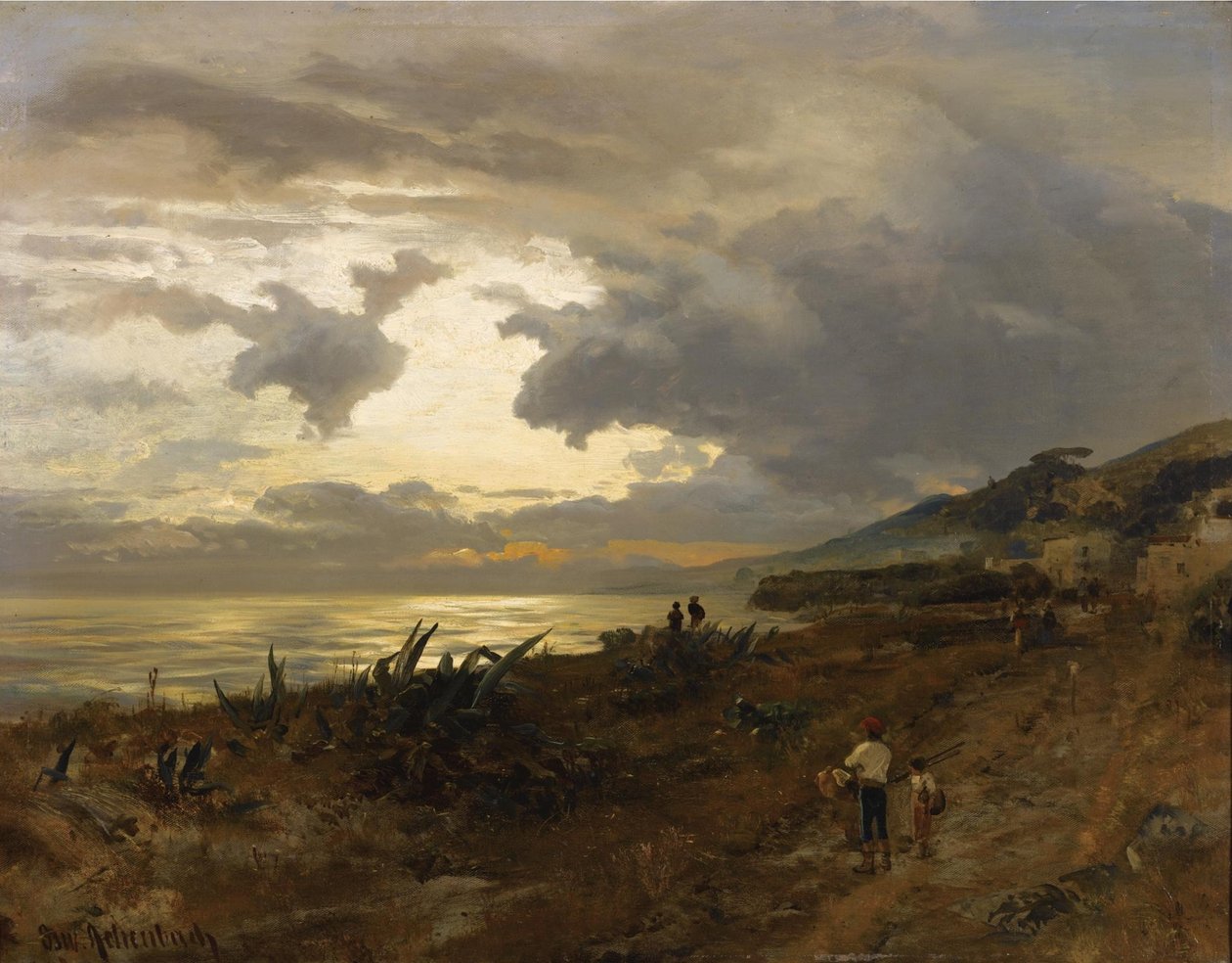 Amalfikysten af Oswald Achenbach