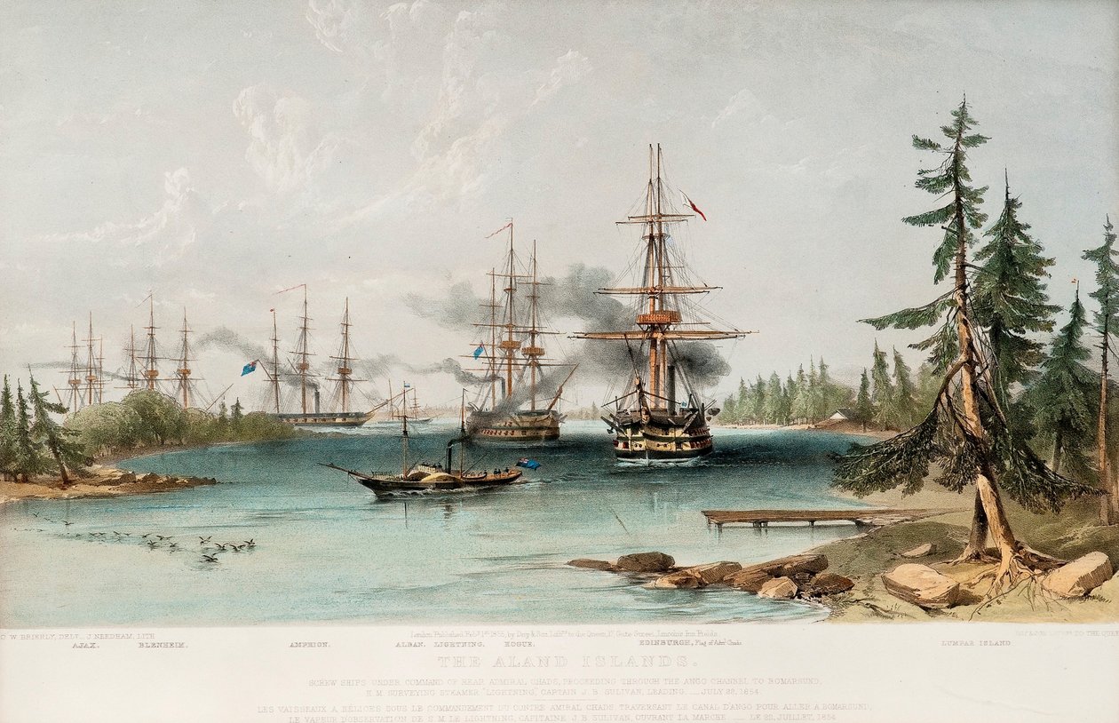 Ålandsøerne den 22. juli 1854, 1855 af Oswald Walters Brierly