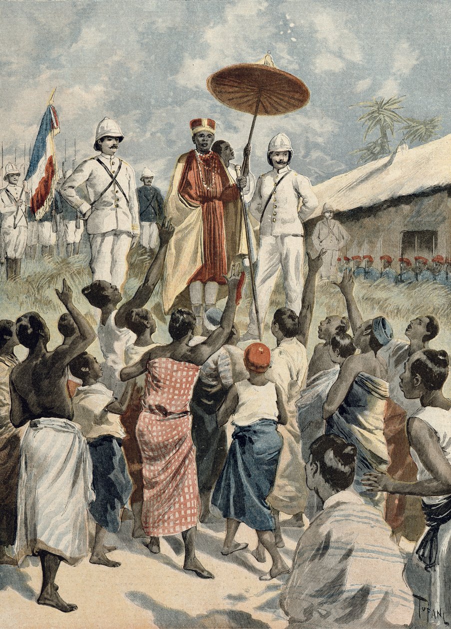 Proklamation af den nye konge af Dahomey, fra 