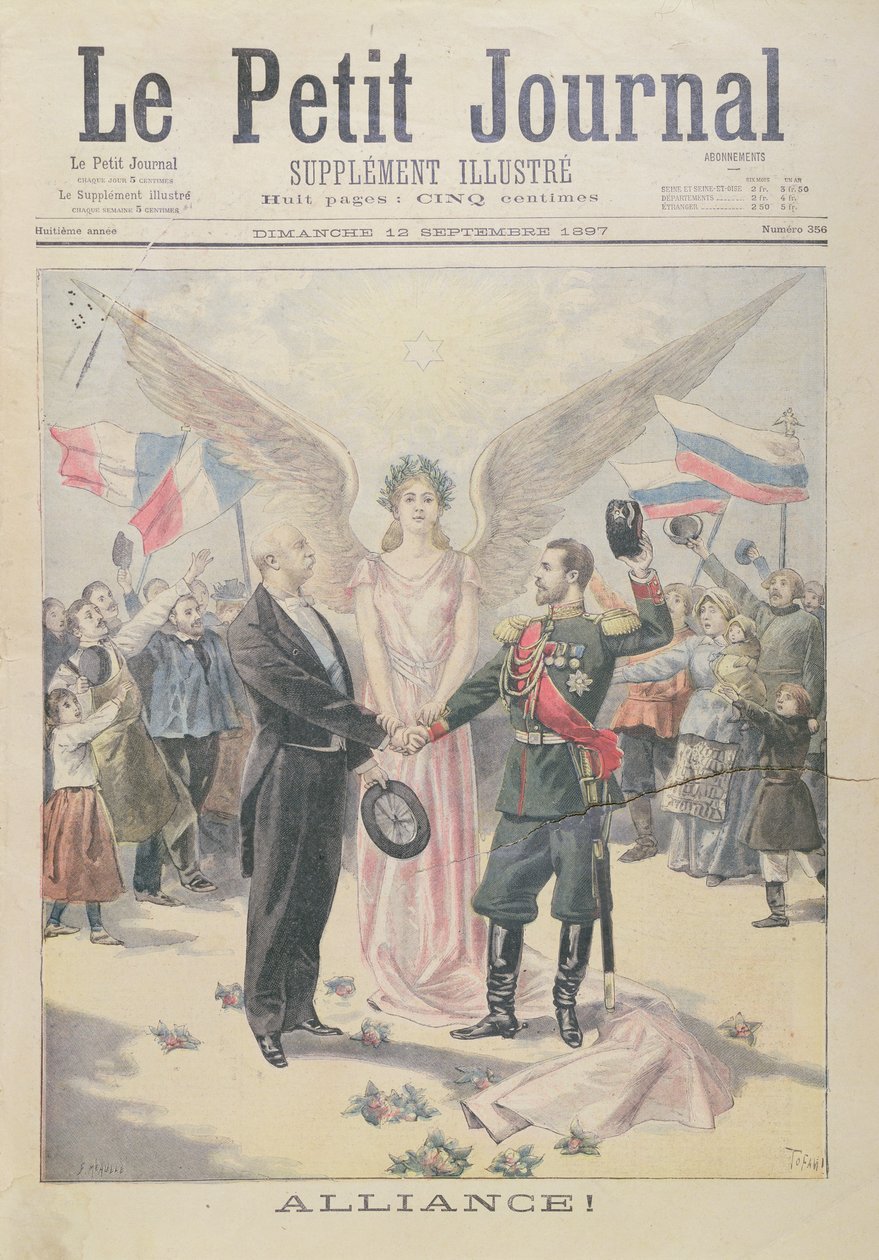 Den fransk-russiske alliance, forside af 