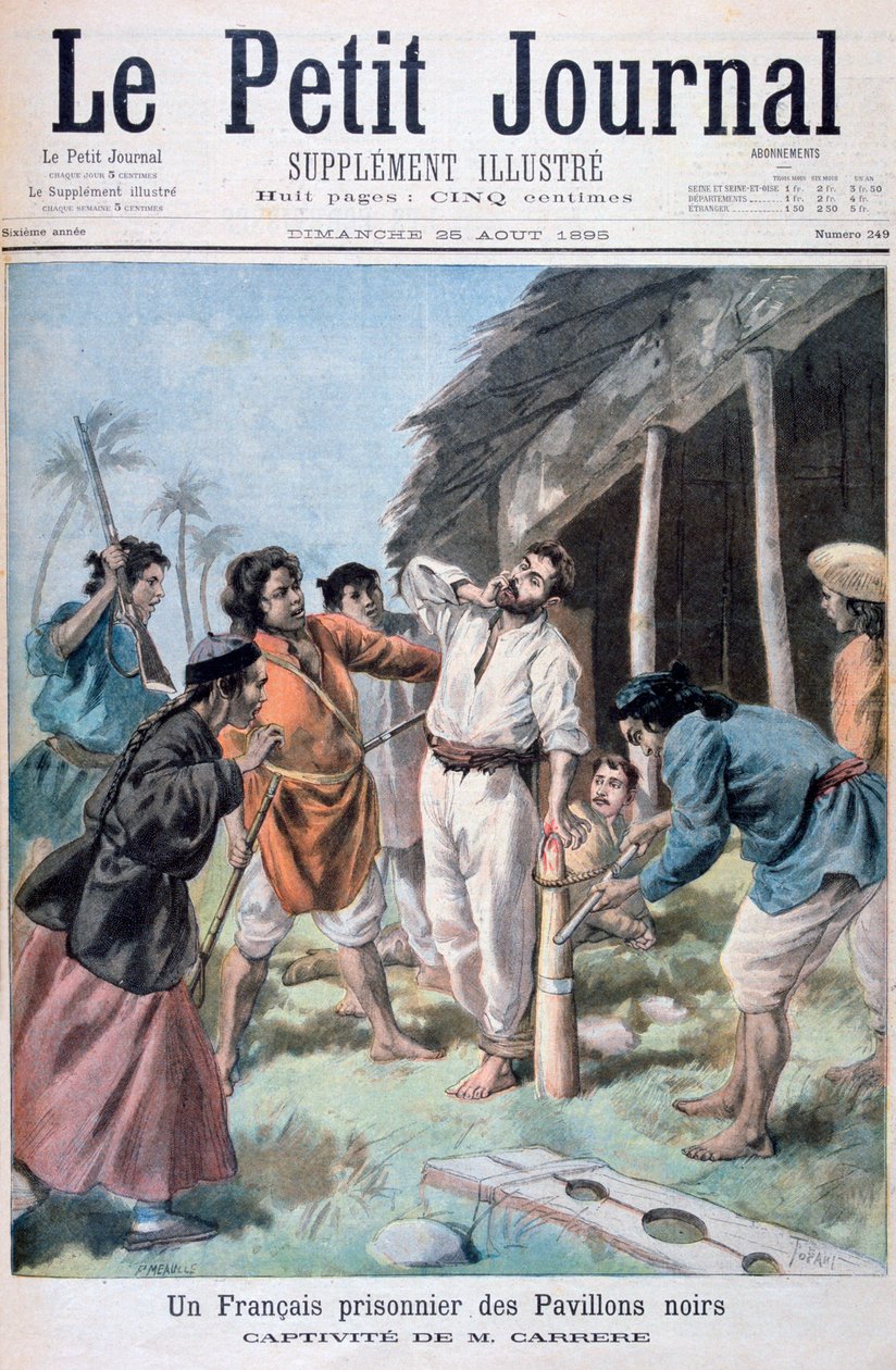 En fransk fange, Tonkin, Vietnam, 1895 af Oswaldo Tofani