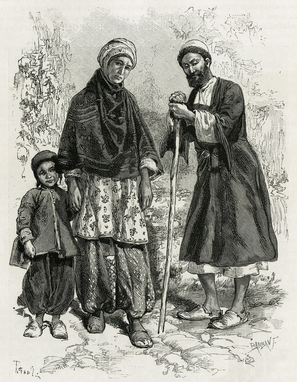 En Guebre-familie af Oswaldo Tofani