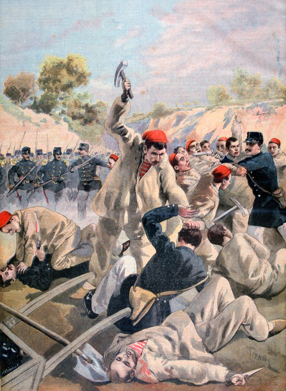 Et oprør af franske anarkister i Guyana, 1894 af Oswaldo Tofani