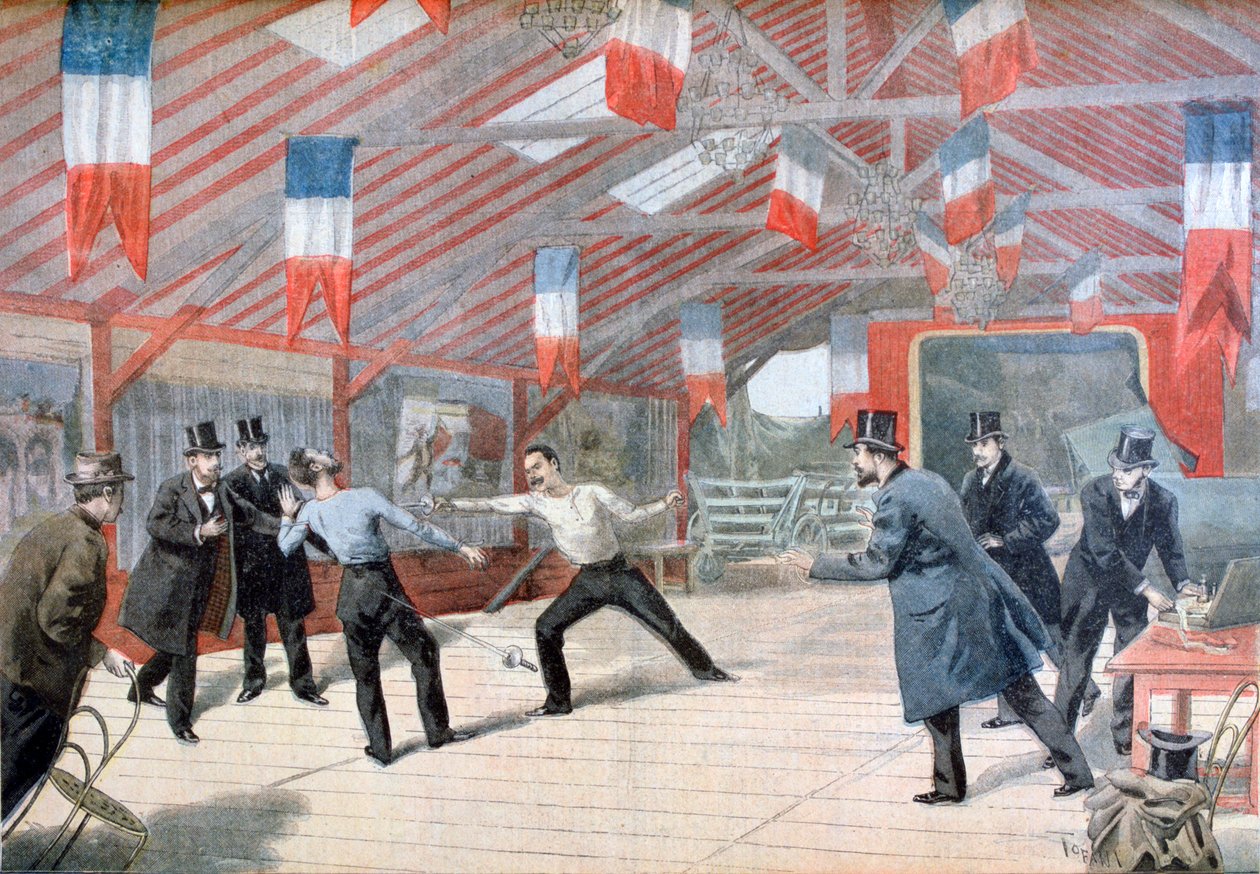 A Tragic Duel: The Death of Monsieur Harry Alis, 1895 af Oswaldo Tofani