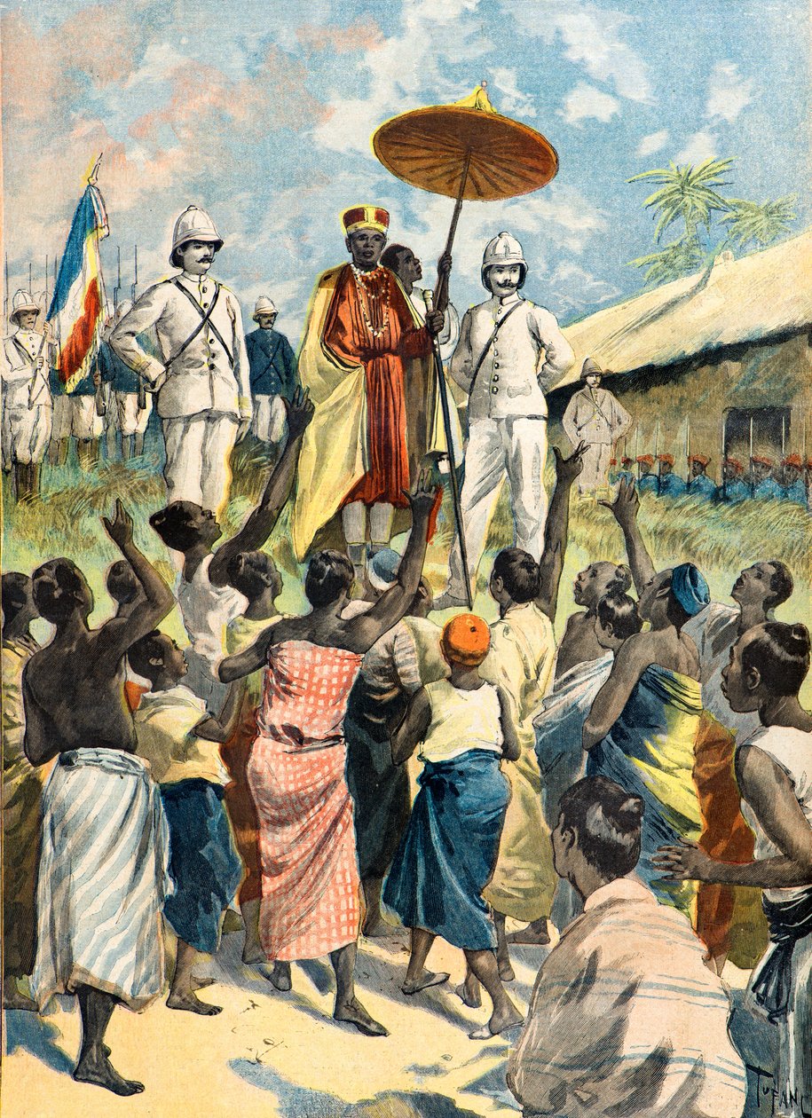 Udråbelse af den nye konge af Dahomey af Oswaldo Tofani