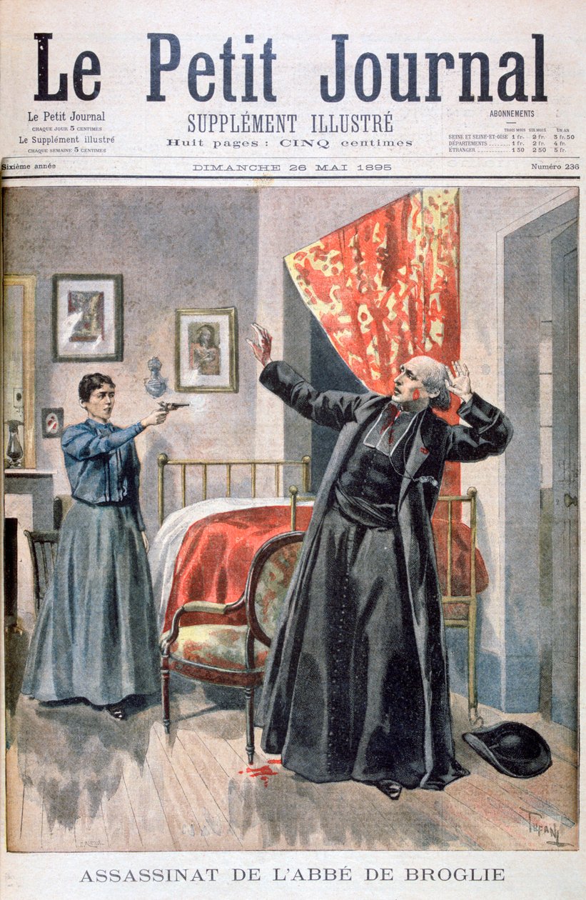 Mordet på Abbé de Broglie, 1895. af Oswaldo Tofani