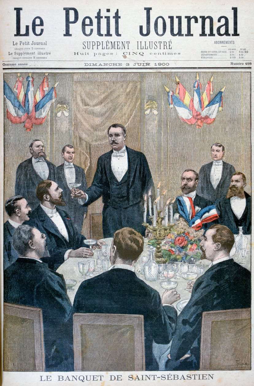 Banket for den franske nationalist og Paul Déroulède, Saint-Sebastien, Belgien, 1900 af Oswaldo Tofani