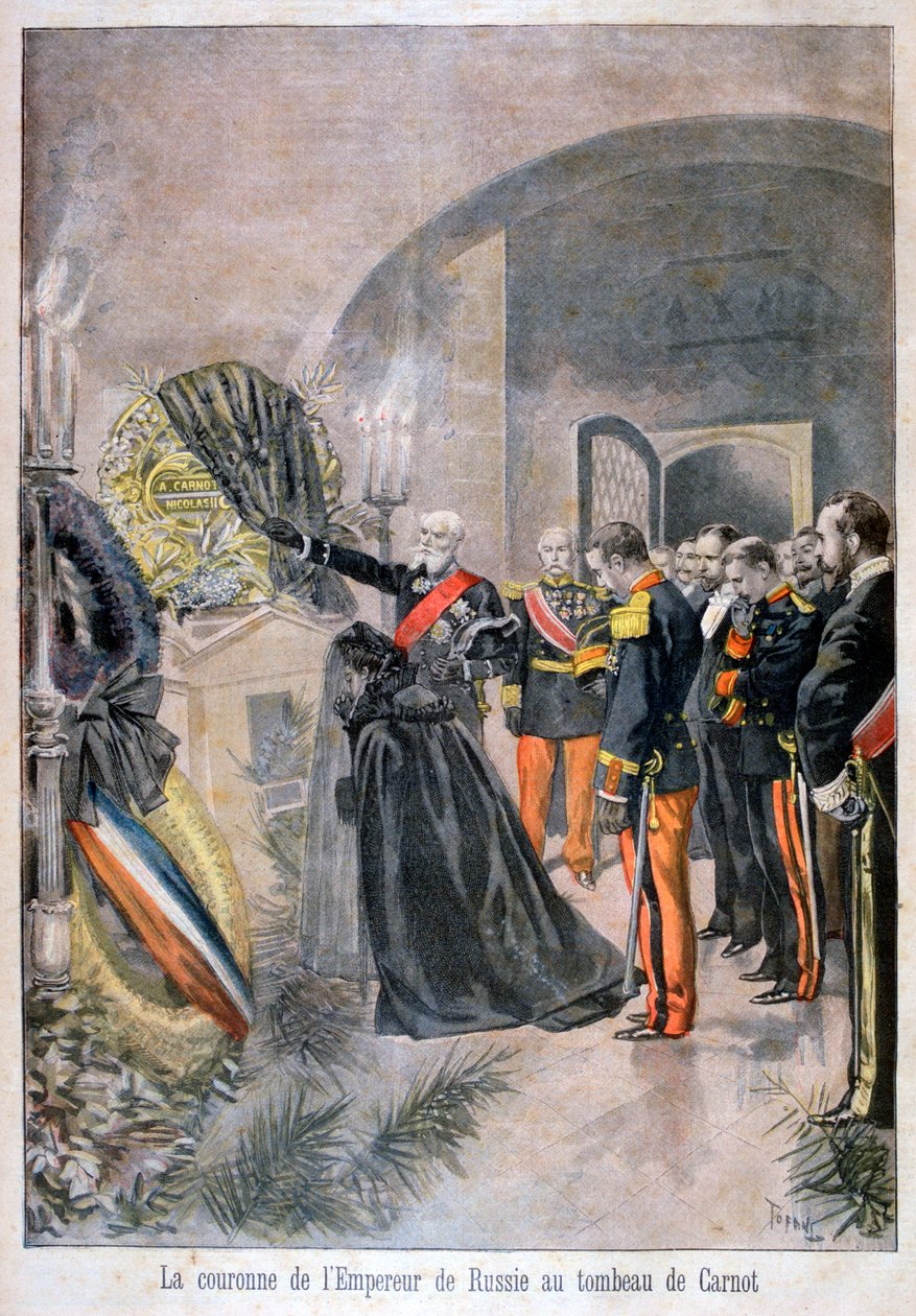 Kejser af Rusland ved Cornots grav, 1896 af Oswaldo Tofani