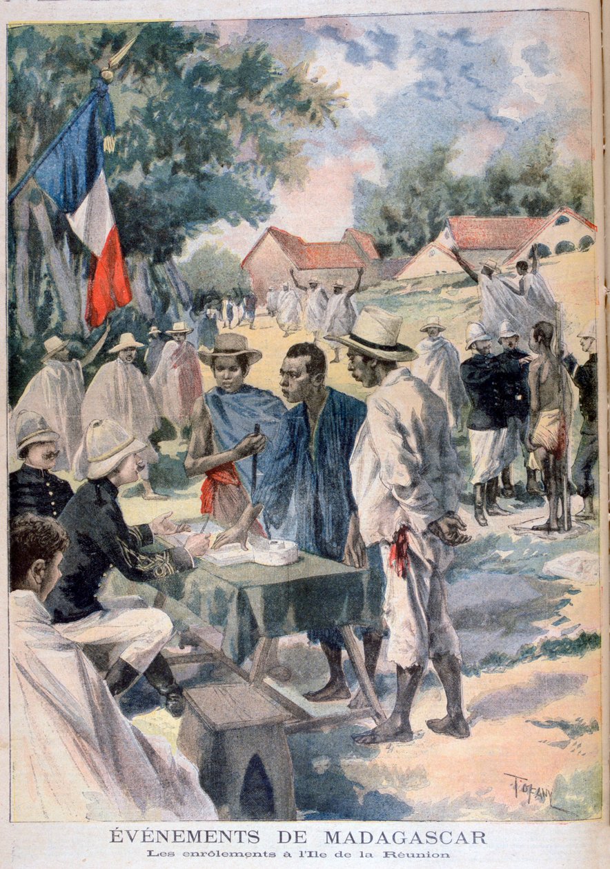 At hverve indfødte på øen La Reunion, 1895 af Oswaldo Tofani