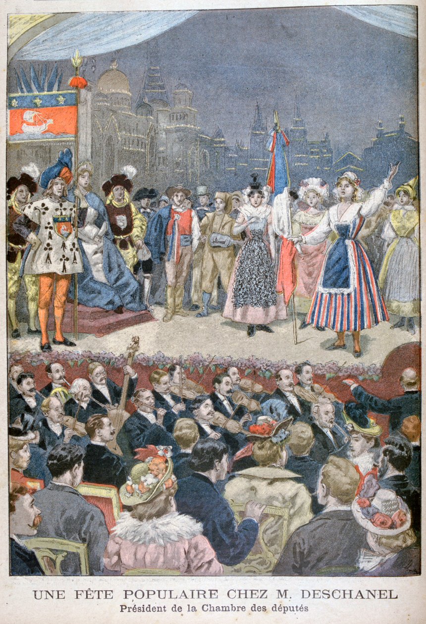 Festlighed populær hos Paul Deschanel, Frankrigs præsident, 1900. af Oswaldo Tofani