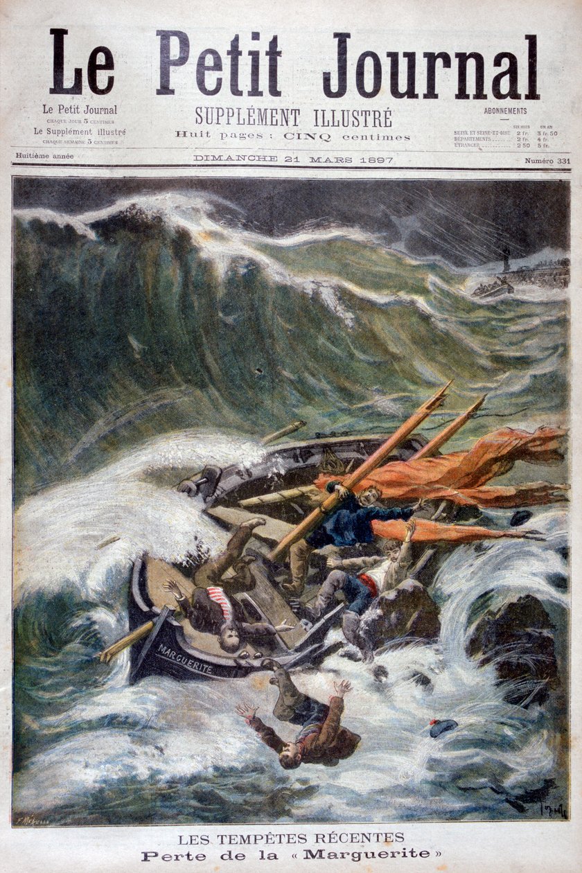 Tab af fiskerbåden Marguerite, 1897 af Oswaldo Tofani