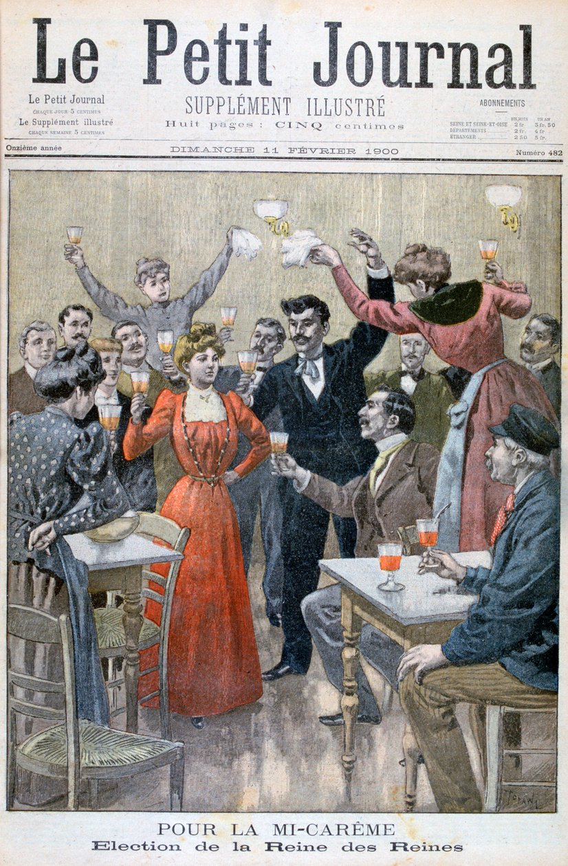 Midt i fasten, valg af Dronningens Dronning, 1900 af Oswaldo Tofani