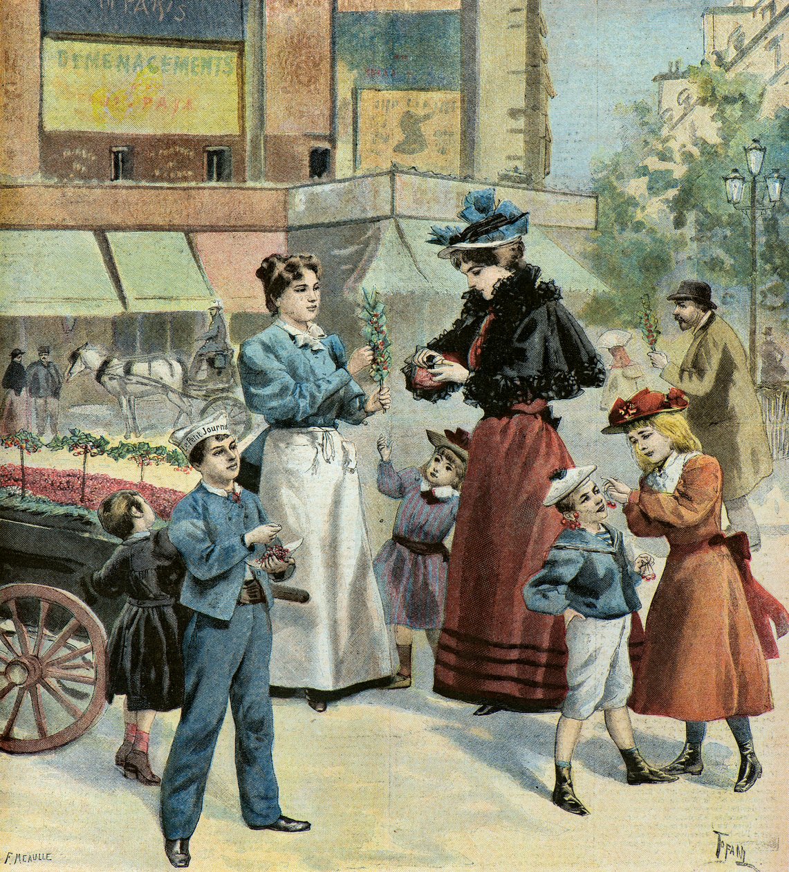 Paris i foråret,1895 (Illustration) af Oswaldo Tofani