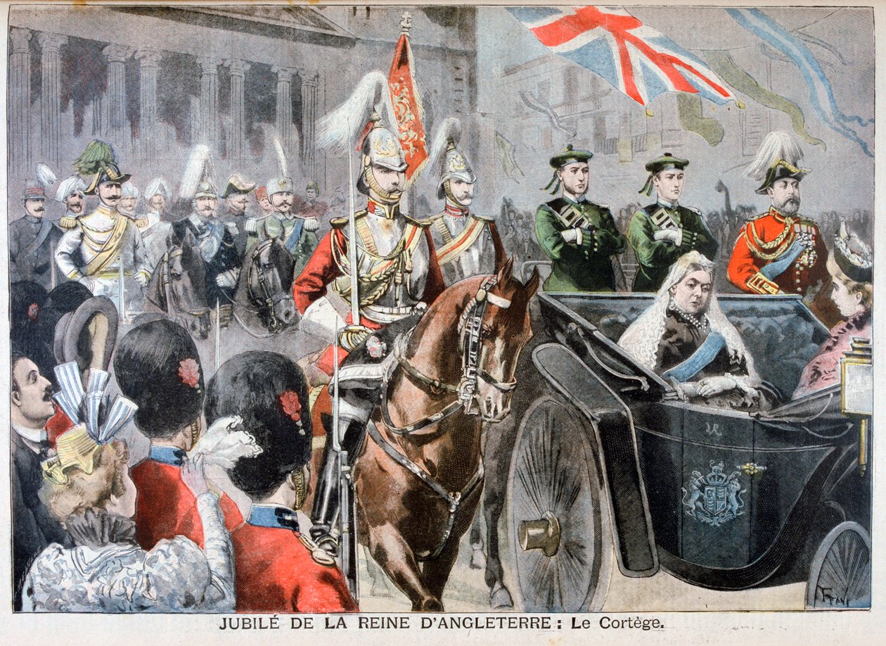 Procession, Dronning Victorias diamantjubilæum, 1897 af Oswaldo Tofani