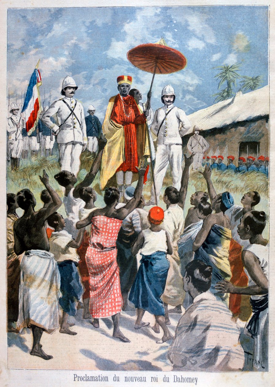 Proklamation af den nye konge af Dahomey, 1894 af Oswaldo Tofani