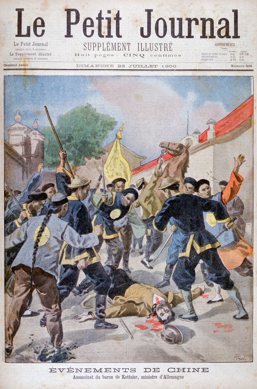 Mordet på baron Ketteler, tysk minister, Kina, 1900 af Oswaldo Tofani