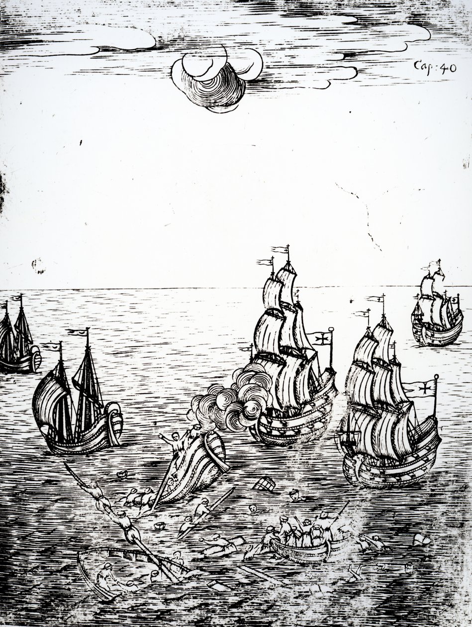 Skibsforlis, 1694 af Othon Frederic von der Groben