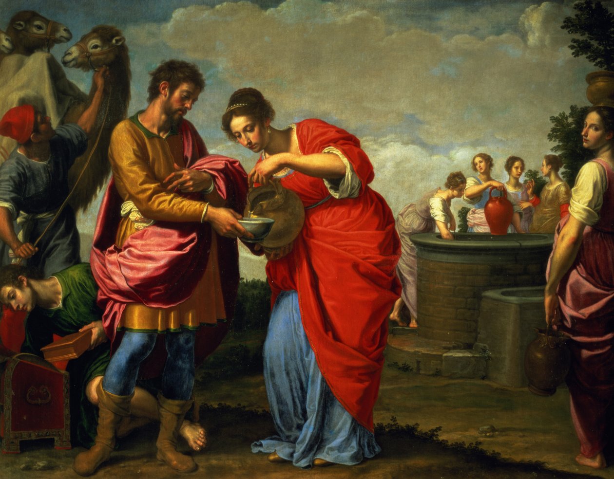 Rebecca og Eliezer ved Brønden, ca. 1626-27 af Ottavio Vannini